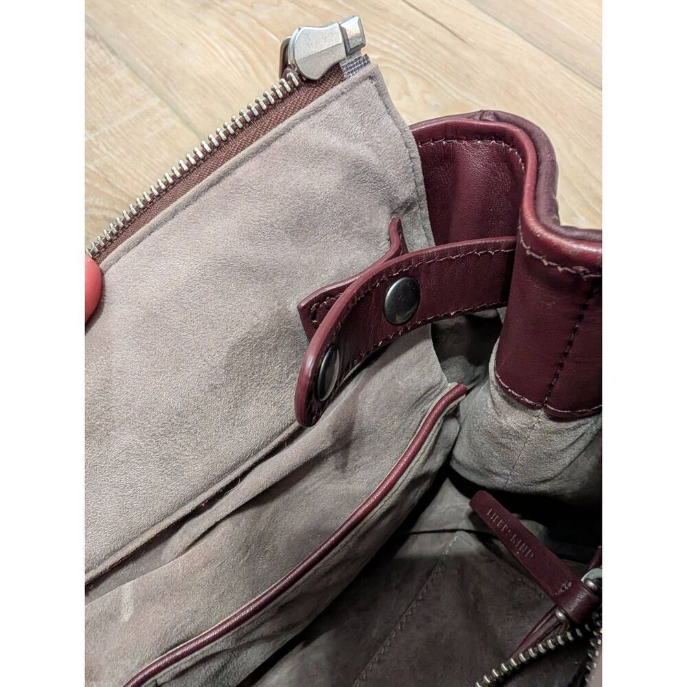 Liebeskind Berlin "Georgia" Leather Satchel Handbag Merlot No Crossbody Strap - Picture 9 of 16